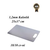 1,2 Mm Paslanmaz Çelik / Metal Kesme Tahtası 304 Kalite 25x37 Cm 18/10 Cr-ni Gümüş