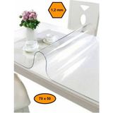 1,2 mm Pvc Masa Örtüsü, Şeffaf Masa Kaplaması, 70X50