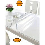 1,2 mm Pvc Masa Örtüsü, Şeffaf Masa Kaplaması, 70X60