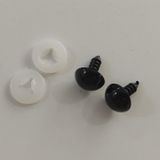 12 mm Vidalı Güvenlik Göz – 5 Çift (10 Adet) Siyah Plastik Oyuncak Göz Seti – Amigurumi, El Yapımı Oyuncak ve Peluş İçin