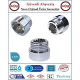 1/2'' Musluk Uzatması - 1cm - Paslanmaz Çelik - 3 Adet - 1 cm