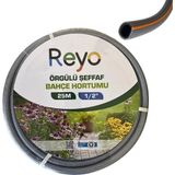 1/2'' Örgülü Premium Şeffaf Bahçe Hortumu 25 Metre