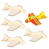 12 paket ahşap model uçaklar Balsa ahşap uçak zanaat çocuklar uçak parti malzemeleri DIY uçak kiti boya el sanatları uçak doğum günü partisi bebek duş