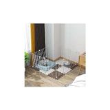 12 Panel Metal Beyaz Renk Evcil Küçük Hayvan Kedi Köpek Kuş Evi Kafesi Oyun Parkı - Option-1