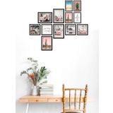 12 Parça Ahşap Mdf Duvar Posteri Tablo Seti Çerçeve Görünümlü DEKOLIADKJ071-S