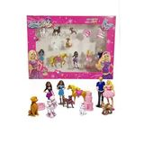 12 Parça Barbie Figür Seti - Barbie Karakter Seti Barbie Ken Figür Kız Figür Oyuncak Evcilik Oyuncak (Karışık)