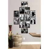 12 Parça Çerçeve Görünümlü Atatürk Fotoğrafları Duvar Dekoru Salon Oturma Odası Ofis Için Tablo Seti - 15 x 20