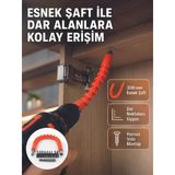 12 Parça Esnek Bits Uç Seti 300 mm Esnek Şaftlı Tornavida Uç Seti - Lisinya