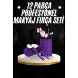 12 Parça Profesyonel Makyaj Fırçası Far Fırçası Allık Fırçası Yumuşak Kıllı - Lisinya