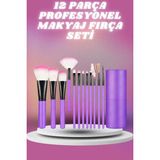 12 Parça Profesyonel Makyaj Seti Yumuşak Kıllı Yüz ve Göz Makyajına Uygun ( Lisinya )