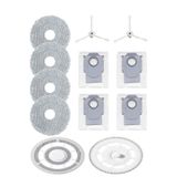 12 Parça Roborock QRevo S/QRevo MaxV/QRevo Pro/Qrevo Plus Robot Süpürge Uyumlu 4 Adet Mop Paspas Bez,2 Adet Yan Fırça,4 Adet Toz Torbası,2 Adet Braket Mop Tutucu Yedek Parça Seti