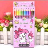 12 Parça Sanrio Renkli Kalem Seti Okul Kırtasiye Malzemeleri Öğrenme ve Ev Ofisi Için Uygun - Çok Renkli 2 - 1 Adet