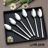 12 Parça Yemek Kaşığı Sade Çubuk Model 18/0 Kalite Çelik