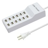 12 Portlu Güç Şeridi ile USB Şarj İstasyonu Cep Telefonları Tabletler Dizüstü Bilgisayarlar ile Uyumlu Çoklu Cihazlar için Hızlı Şarj Hub (12 USB Bağlantı Noktası)