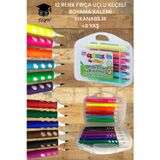 12 RENK FIRÇA UÇLU KEÇELİ BOYAMA KALEMİ YIKANABİLİR +3 YAŞ WATER COLOR BRUSH PEN