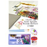 12 Renk Guaj Boya Mydido 35X50 Cm Telli Spralli Resim Defteri Palet Resim Fırçası 15 Yaprak Guajboya Resim Defteri