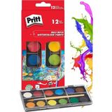 12 Renk Sulu Boya 1 Paket Fırça Hediyeli 12 Li Pritt Suluboya Canlı Renkler 28 mm Boya Çapı Büyük Boy - Çok Renkli - 28mm - Standart