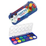 12 Renk Sulu Boya 23Mm 1 Paket Giotto 12 Li Suluboya Fırça Hediyeli Canlı Renkler Acquerelli Kaliteli Yıkanabilir