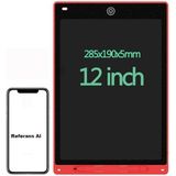12" Renkli Dijital Yazı Tahtası 12 Inc Grafik Tablet Dijital Not Tahtası Yaz-Sil Dijital Not Tahtası - Pembe