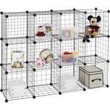 12 Storage Küpleri Çok Aşamalı Kullanım Dıy Tel Kafes Organizer Wandorganisator Raf Dolap Tel K - Çok Renkli