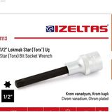 1/2" T60 Lokmalı Star (Torx) Uç Uzun