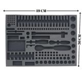 1/2'' ve 1/4'' Lokma Takımı Uyumlu Eva Sünger Organizer
