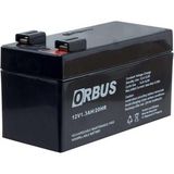 12 Volt 1.3 Amper Kuru Akü ORB12-1.3 (96X42X52 Mm)
