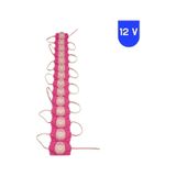 12 Volt 1.5 Watt Tek Lensli Pembe 3030 Led Modül Ip65 10 Adet Modül