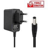 12 Volt 1 Amper 10 Watt Plastik Kasa Priz Tipi Adaptör (5.5x2.5 Uçlu)
