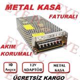 12 Volt 10 Amper Kamera Güvenlik Güç Kaynağı Şerit Led Adaptörü