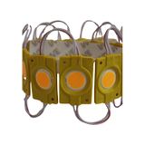 12 Volt 2.4 Watt Tekli Su Geçirmez Modül Led Sarı (Amber) (10 Adet)