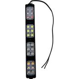 12 Volt 24 Ledli 24 Watt 4 Renkli Kırmızı-Mavi-Amber-Beyaz Animasyonlu Çakar Modül LED (5 Adet)