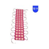 12 Volt 3 Watt 3 Lensli Pembe 3030 Smd Led Modül Ip65 10 Adet Modül