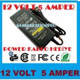 12 VOLT 5 AMPER 5,5-2,5MM UÇLU STANDART ADAPTÖR