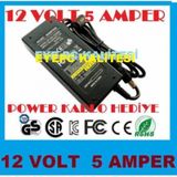 12 VOLT 5 AMPER PLASTİK KASA ADAPTÖR STANDART UÇ
