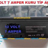 12 Volt 7 Amper Kuru Akü 12v 7ah Akülü Araba Uyumlu 12v 7ah - 12 Volt 7 Amper