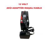 12 Volt 7 Amper Pilsan Uyumlu Akü Ve Şarj Adaptörü Akülü Araba Için Ikili Set