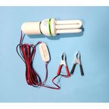 12 Volt Akü İle Yanan Yüksek Işıklı Maşalı Aydınlatma Sistemi Işıldak 3metre Boyunda Uzatma Kablolu
