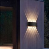 12 Watt 8 Mercekli Dekoratif Işık Süzmeli Led Aplik, Modern Led Armatür, İç ve Dış Mekan Aplik