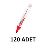 120 Adet 1664K Doldurulabilir Yazı Tahtası Kalemi Yuvarlak Uç Kırmızı