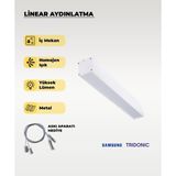 120 cm Beyaz Metal Kasa Lineer Aydınlatma 3200K (Sarı Işık) - 1 ADET - 3200K - Gün Işığı