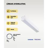 120 Cm Beyaz Metal Kasa Lineer Aydınlatma 3200K (Sarı Işık)