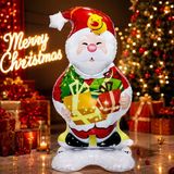 120 Cm Dev Noel Baba Folyo Balon Vitrin Yılbaşı Ağacı Yılbaşı Balonu Santa Claus New Year's Balloon