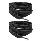 120 cm Yassı Spor Ayakkabı Bağcığı, Sneakers Bağcık, Yassı Ayakkabı Bağcığı 1 Çift - Siyah