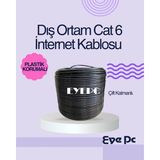 120 Metre Cat6 Dış Mekan Internet Kablosu – Çift Katmanlı, 23AWG Kalın, Su Geçirmez