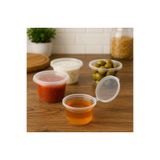 120 ml Sosluk ve Saklama Kabı, BPA İçermez, Isıya Dayanıklı, Sızdırmaz, Yıkanabilir, Tekrar Kullanılabilir, 50'li Set