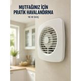 120 Mm Havalandırma Fanı 180 M³/H Dekoratif Duvar Ve Tavan Tipi Aspiratör