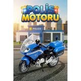 1:20 Ölçek Sesli Işıklı Oyuncak Polis Motoru - Büyük Boy Model Motosiklet