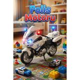1:20 Ölçekli Sesli Ve Işıklı Oyuncak Polis Motoru - Büyük Boy (22 Cm) Model Motosiklet