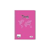 120 yaprak kareli spiralli plastik kapak defter A4 boy